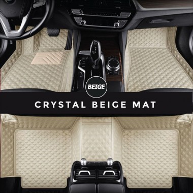 Outlet Beige Crystal Elite Luxury Hybrid Car Floor Mats