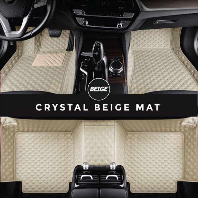 Outlet Beige Crystal Elite Luxury Hybrid Car Floor Mats