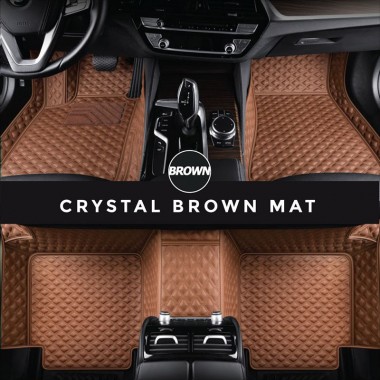 Outlet Brown Crystal Elite Luxury Hybrid Car Floor Mats