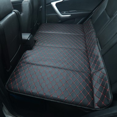 Outlet Universal Diamond Car Bed - Non-Inflatable Black and Red Stitching Luxury Leather Diamond Car Bed Mattress