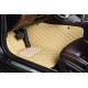 Outlet Beige Luxury Leather Diamond Car Floor Mats Outlet Beige Luxury Leather Diamond Car Floor Mats