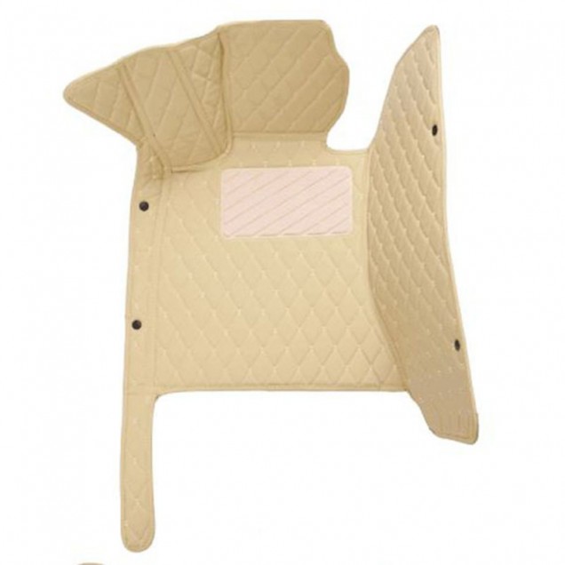 Outlet Beige Luxury Leather Diamond Car Floor Mats Outlet Beige Luxury Leather Diamond Car Floor Mats
