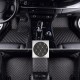 Outlet Black and Beige Stitching Luxury Leather Diamond Car Floor Mats Outlet Black and Beige Stitching Luxury Leather Diamond Car Floor Mats