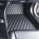 Outlet Black and Beige Stitching Luxury Leather Diamond Car Floor Mats Outlet Black and Beige Stitching Luxury Leather Diamond Car Floor Mats