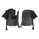 Outlet Black and Beige Stitching Luxury Leather Diamond Car Floor Mats Outlet Black and Beige Stitching Luxury Leather Diamond Car Floor Mats