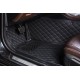 Outlet Black and Black Stitching Luxury Leather Diamond Car Floor Mats Outlet Black and Black Stitching Luxury Leather Diamond Car Floor Mats