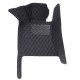 Outlet Black and Black Stitching Luxury Leather Diamond Car Floor Mats Outlet Black and Black Stitching Luxury Leather Diamond Car Floor Mats