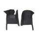 Outlet Black and Black Stitching Luxury Leather Diamond Car Floor Mats Outlet Black and Black Stitching Luxury Leather Diamond Car Floor Mats