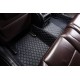 Outlet Black and Blue Stitching Luxury Leather Diamond Car Floor Mats Outlet Black and Blue Stitching Luxury Leather Diamond Car Floor Mats