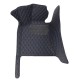 Outlet Black and Blue Stitching Luxury Leather Diamond Car Floor Mats Outlet Black and Blue Stitching Luxury Leather Diamond Car Floor Mats