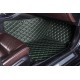 Outlet Black and Green Stitching Luxury Leather Diamond Car Floor Mats
