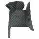 Outlet Black and Green Stitching Luxury Leather Diamond Car Floor Mats