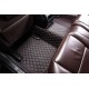 Outlet Black and Red Stitching Luxury Leather Diamond Car Floor Mats Outlet Black and Red Stitching Luxury Leather Diamond Car Floor Mats