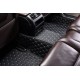 Outlet Black and White Stitching Luxury Leather Diamond Car Mats Outlet Black and White Stitching Luxury Leather Diamond Car Mats