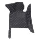 Outlet Black and White Stitching Luxury Leather Diamond Car Floor Mats Outlet Black and White Stitching Luxury Leather Diamond Car Floor Mats