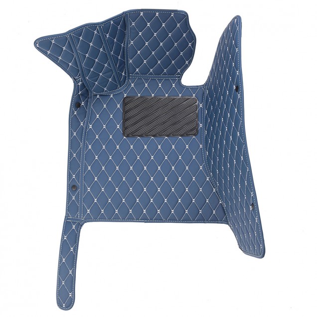 Outlet Blue Luxury Leather Diamond Car Floor Mats