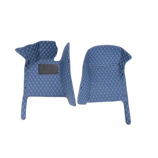 Outlet Blue Luxury Leather Diamond Car Floor Mats