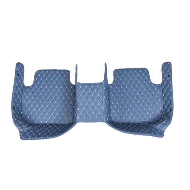 Outlet Blue Luxury Leather Diamond Car Floor Mats