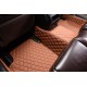 Outlet Brown Luxury Leather Diamond Car Floor Mats