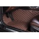 Outlet Dark Brown Luxury Leather Diamond Car Floor Mats