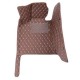 Outlet Dark Brown Luxury Leather Diamond Car Floor Mats