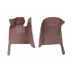 Outlet Dark Brown Luxury Leather Diamond Car Floor Mats