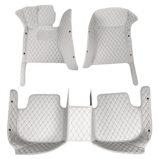 Outlet Grey Luxury Leather Diamond Car Floor Mats Outlet Grey Luxury Leather Diamond Car Floor Mats