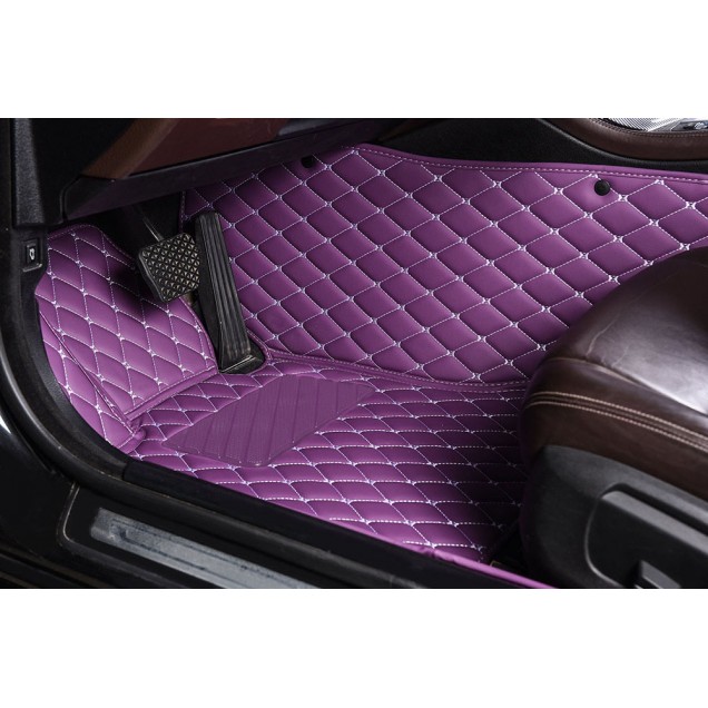 Outlet Purple Luxury Leather Diamond Car Floor Mats Outlet Purple Luxury Leather Diamond Car Floor Mats
