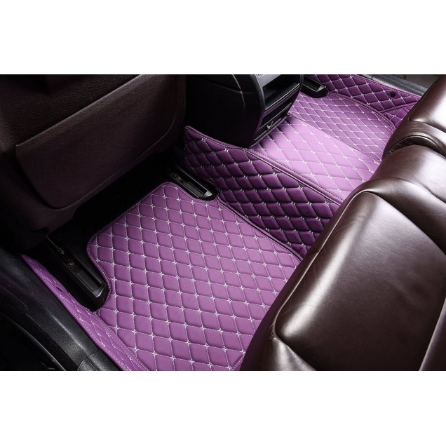 Outlet Purple Luxury Leather Diamond Car Floor Mats Outlet Purple Luxury Leather Diamond Car Floor Mats