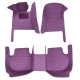 Outlet Purple Luxury Leather Diamond Car Floor Mats Outlet Purple Luxury Leather Diamond Car Floor Mats