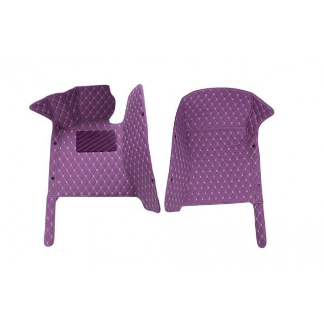 Outlet Purple Luxury Leather Diamond Car Floor Mats Outlet Purple Luxury Leather Diamond Car Floor Mats