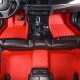 Outlet Red Luxury Leather Diamond Car Floor Mats