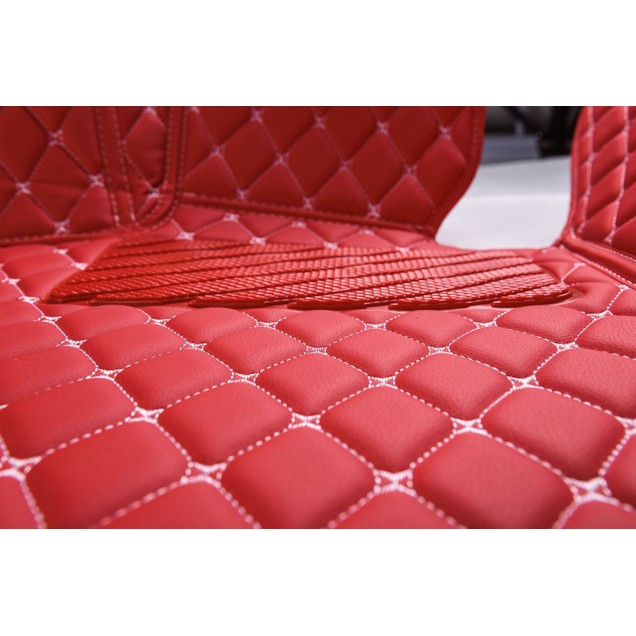 Outlet Red Luxury Leather Diamond Car Floor Mats