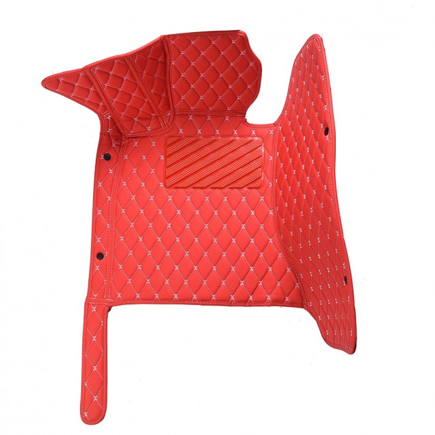 Outlet Red Luxury Leather Diamond Car Floor Mats