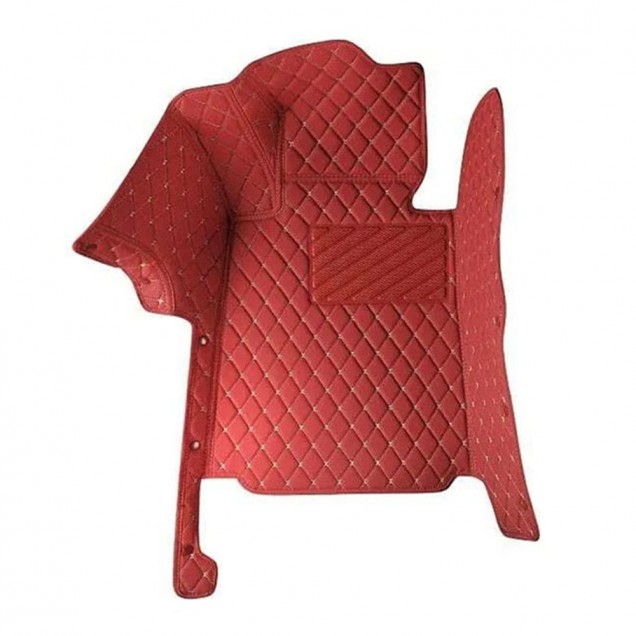 Outlet Wine Red Luxury Leather Diamond Car Floor Mats Outlet Wine Red Luxury Leather Diamond Car Floor Mats