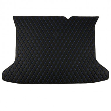 Outlet Black and Blue Stitching Luxury Leather Diamond Trunk Base Mats