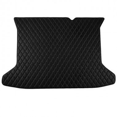 Outlet Black and Black Stitching Luxury Leather Diamond Trunk Base Mats