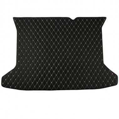 Outlet Black and White Stitching Luxury Leather Diamond Trunk Base Mats