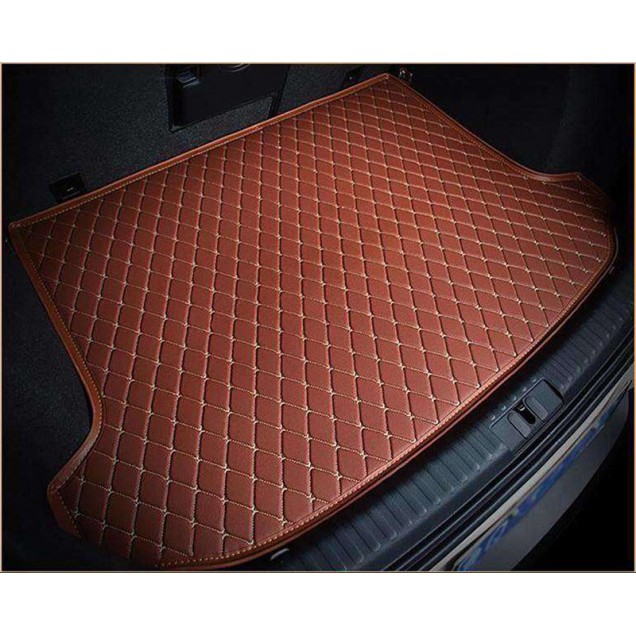 Outlet Brown Luxury Leather Diamond Trunk Base Mats Outlet Brown Luxury Leather Diamond Trunk Base Mats