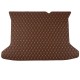 Outlet Dark Brown Luxury Leather Diamond Trunk Base Mats