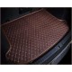 Outlet Dark Brown Luxury Leather Diamond Trunk Base Mats