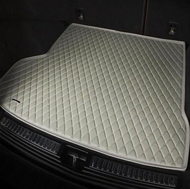 Outlet Grey Luxury Leather Diamond Trunk Base Mats