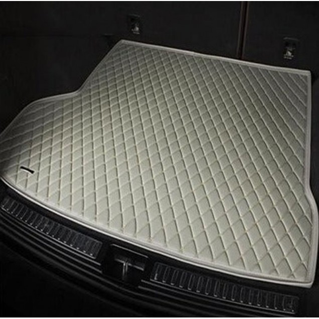 Outlet Grey Luxury Leather Diamond Trunk Base Mats