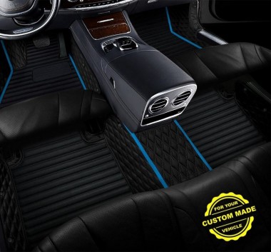 Outlet Light Blue Hybrid Line Series Premium Car Floor Mats