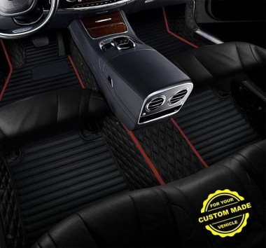 Outlet Maroon Hybrid Line Series Premium Car Floor Mats