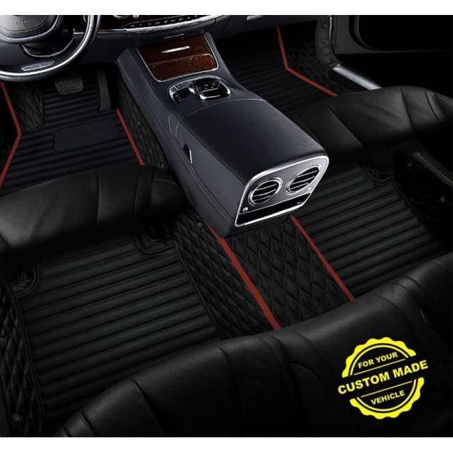 Outlet Maroon Hybrid Line Series Premium Car Floor Mats