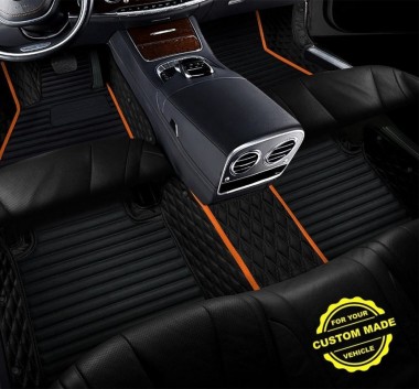 Outlet Orange Hybrid Line Series Premium Car Floor Mats