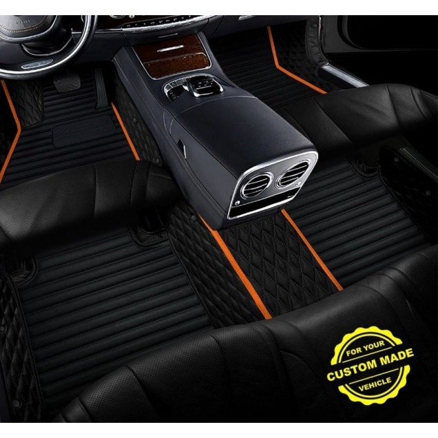 Outlet Orange Hybrid Line Series Premium Car Floor Mats