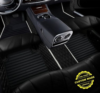 Outlet White Hybrid Line Series Premium Car Floor Mats