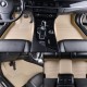 Outlet Beige Luxury Leather Stripe Car Floor Mats Outlet Beige Luxury Leather Stripe Car Floor Mats